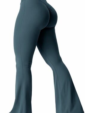 YEOREO Flare Scrunch Leggings